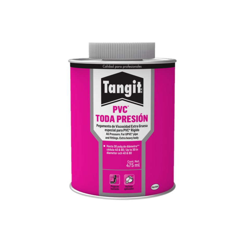 Tangit pegamento pvc toda presion humedo 950 ML 1/4 galon lata