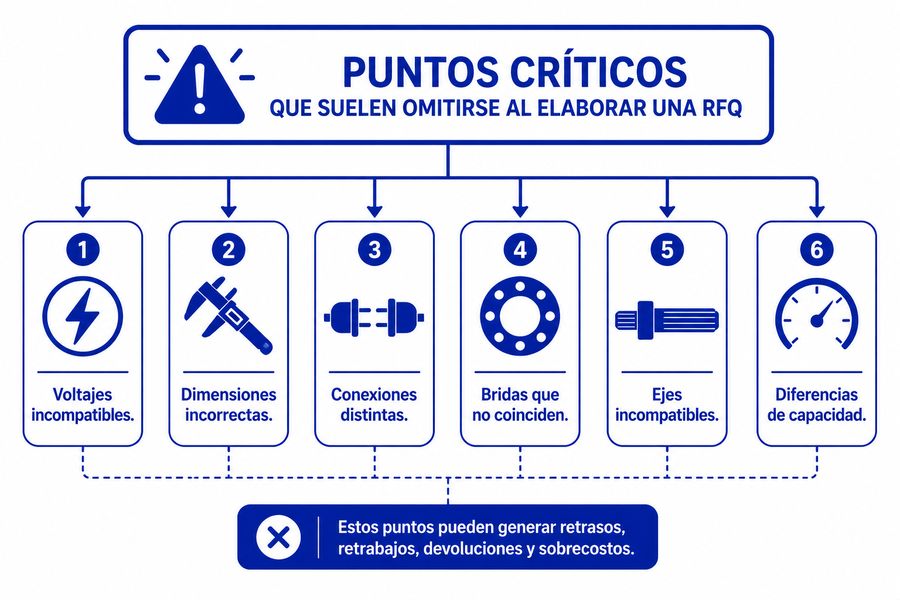 Seis puntos de compatibilidad que deben validarse en una RFQ industrial