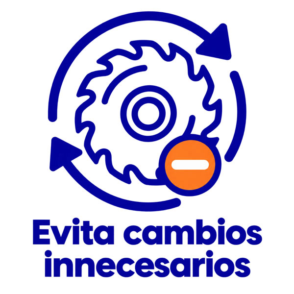 Evita cambios innecesarios