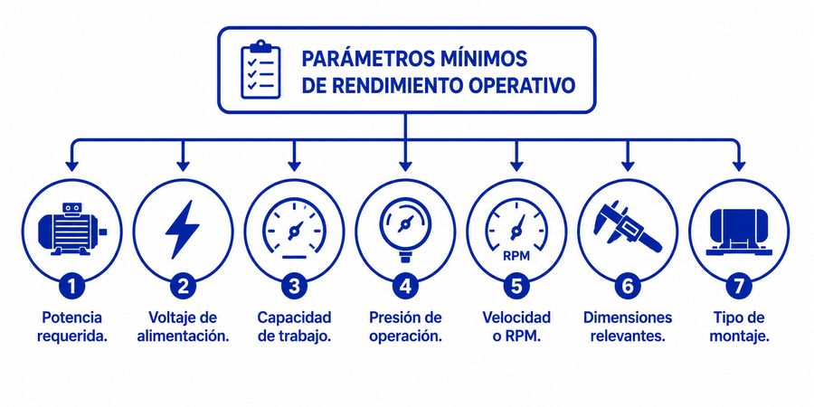Siete parámetros mínimos para solicitar cotización de equipos industriales