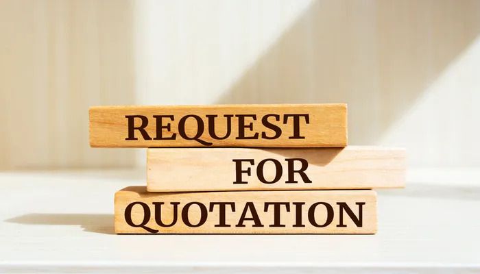 Bloques con el texto Request for Quotation para explicar qué es una RFQ